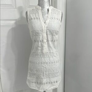Aqua 2pc white lace summer dress size XS